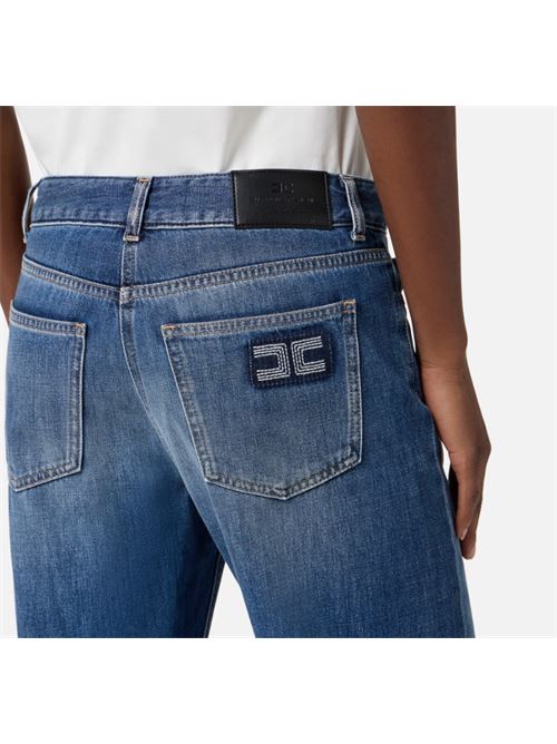 JEANS WITH LOGO DETAIL ELISABETTA FRANCHI | PJ09I56E2104 Blue denim